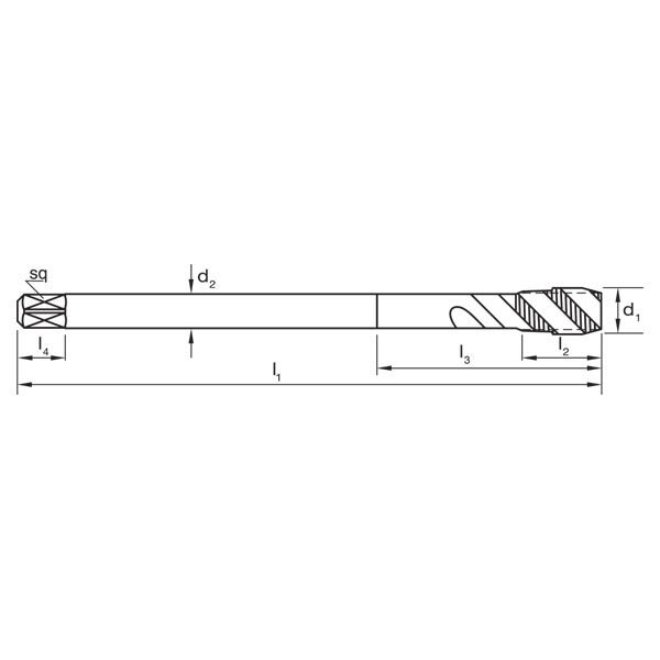 Sutton T199 Metric Spiral Flute Tap - R45 VADH - Premium HSS Blue - AIMS Industrial Supplies
