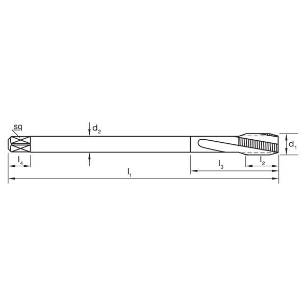 Sutton T210 Metric Spiral Flute Tap - R15 H - Cobalt Steel Blue - AIMS Industrial Supplies
