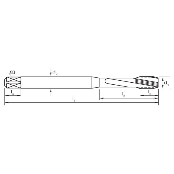 Sutton T229 Metric Spiral Flute Tap - R40 NH IK - Vanadium HSS TiAIN - AIMS Industrial Supplies