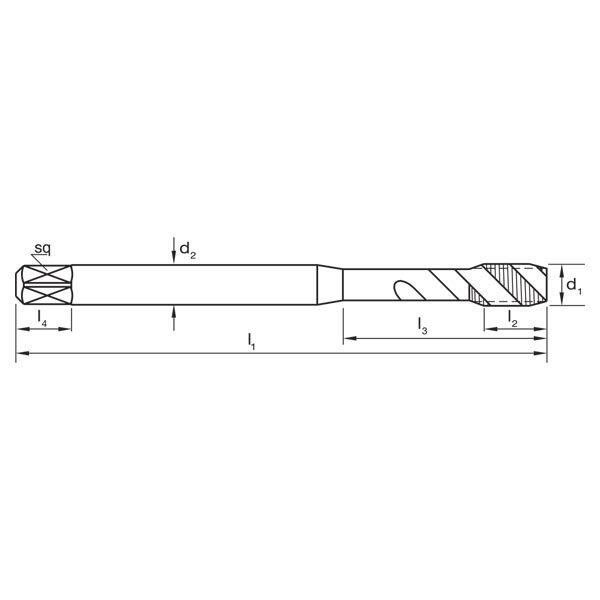 Sutton T237 Metric Spiral Flute Tap - R45 W - Premium HSS Blue - AIMS Industrial Supplies