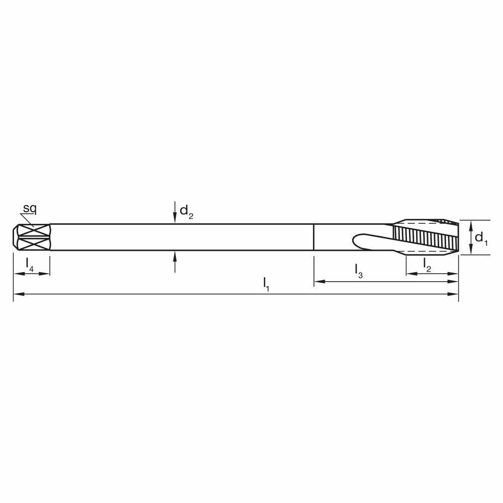 Sutton T243 Metric Fine Spiral Flute Tap - R40 N - Premium HSS - AIMS Industrial Supplies