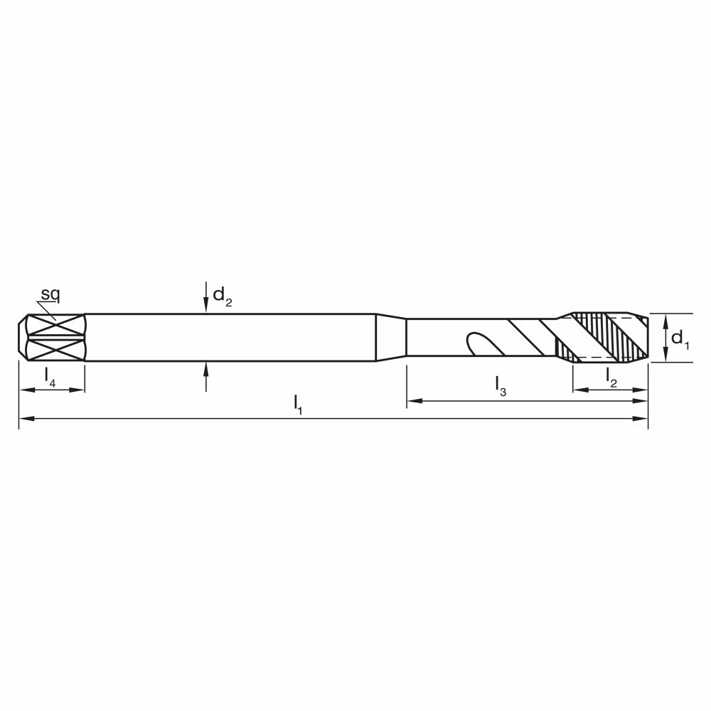 Sutton T258 UNC Spiral Flute Tap - R40 N - Premium HSS Blue - AIMS Industrial Supplies