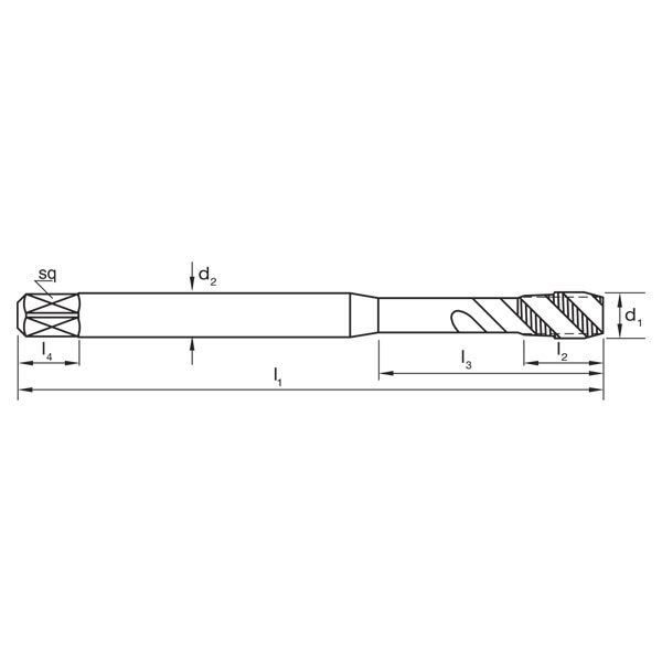Sutton T276 UNF Spiral Flute Tap - R45 VADH - Premium HSS Blue - AIMS Industrial Supplies