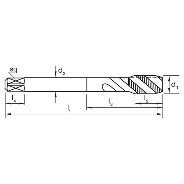 Sutton T282 G-BSPF Spiral Flute Tap - R40 N - Premium HSS Blue - AIMS Industrial Supplies