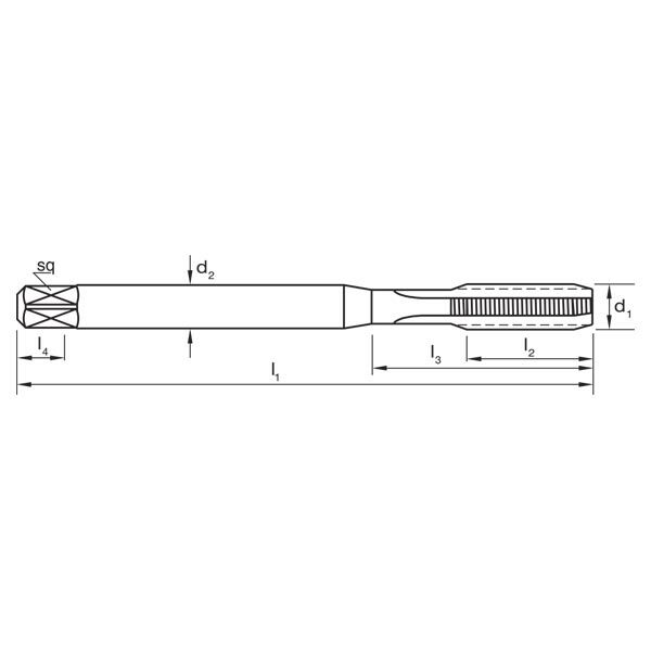 Sutton T290 Metric Straight Flute Tap - Premium HSS Ni/Blue - AIMS Industrial Supplies