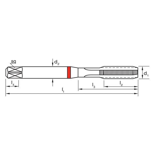 Sutton T295 Metric Straight Flute Tap - 11% Cobalt Steel TiCN - AIMS Industrial Supplies
