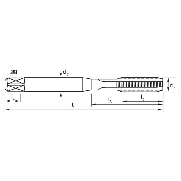 Sutton T296 Metric Straight Flute Tap - Carbide TiCN2