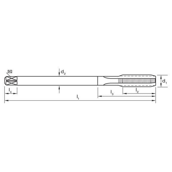 Sutton T299 Metric Fine Straight Flute Tap - Premium HSS Tinite - AIMS Industrial Supplies