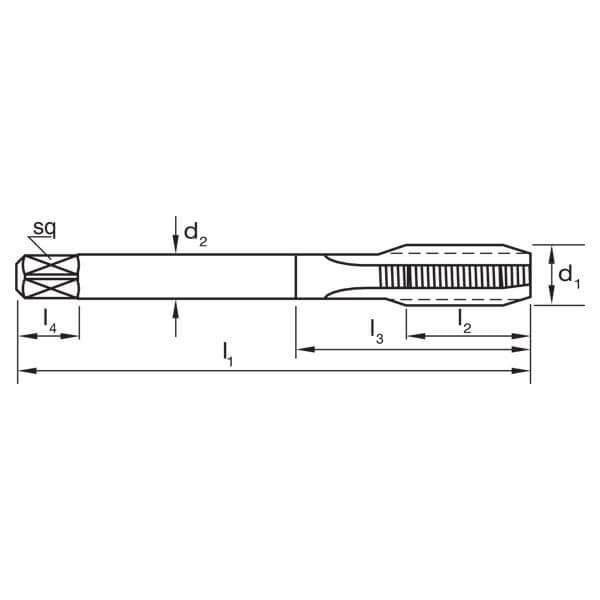 Sutton T305 BSPF Straight Flute Tap - Premium HSS Tinite - AIMS Industrial Supplies