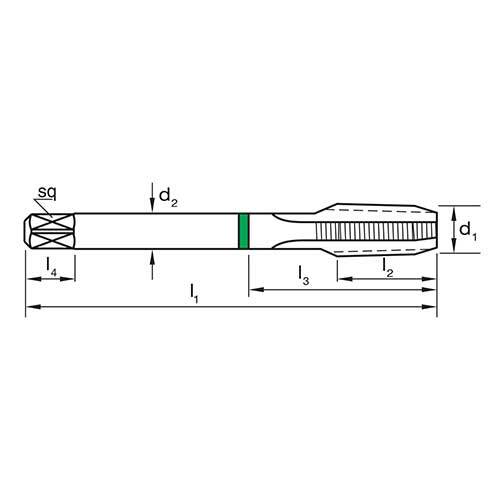 Sutton T3084216 NPT 1-1/4" x 11.5 Straight Flute Tap - HSSE V3 - AIMS Industrial Supplies