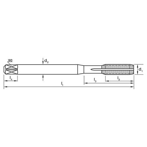 Sutton T3190160 Metric M1.6 x 0.35 Thread Forming Tap - HSSE V3 TiCN2