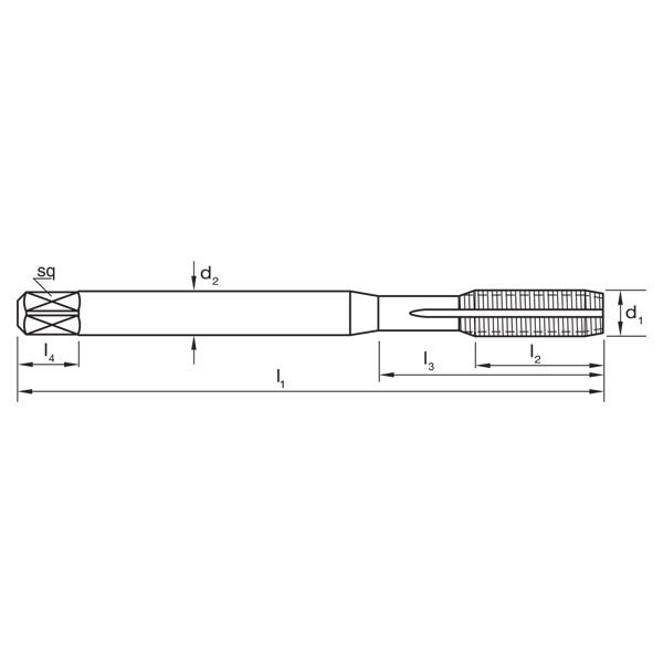 Sutton T323 Metric Thread Forming Tap - Premium HSS TiCN2