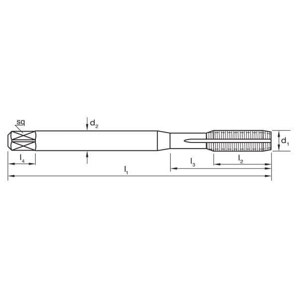 Sutton T329 Metric Thread Forming Tap - 11% Cobalt Steel TiAIN - AIMS Industrial Supplies