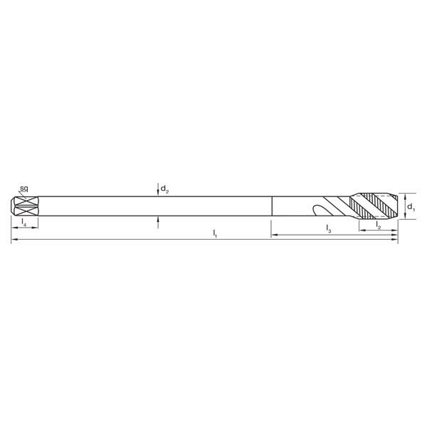 Sutton T340 Metric Spiral Flute Tap - R40 N Long - Premium HSS - AIMS Industrial Supplies