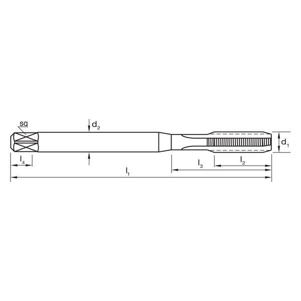 Sutton T357 Metric Straight Flute Tap - Cobalt Steel TiCN - AIMS Industrial Supplies