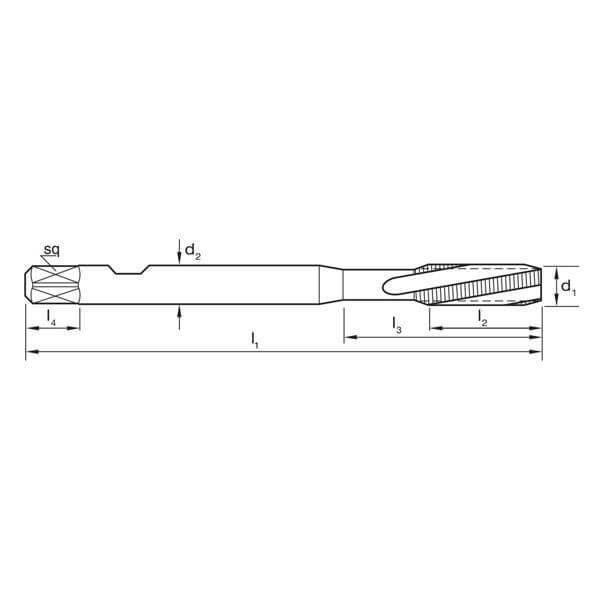 Sutton T365 Metric Spiral Flute Tap - Synchro - Vanadium HSS TiCN - AIMS Industrial Supplies