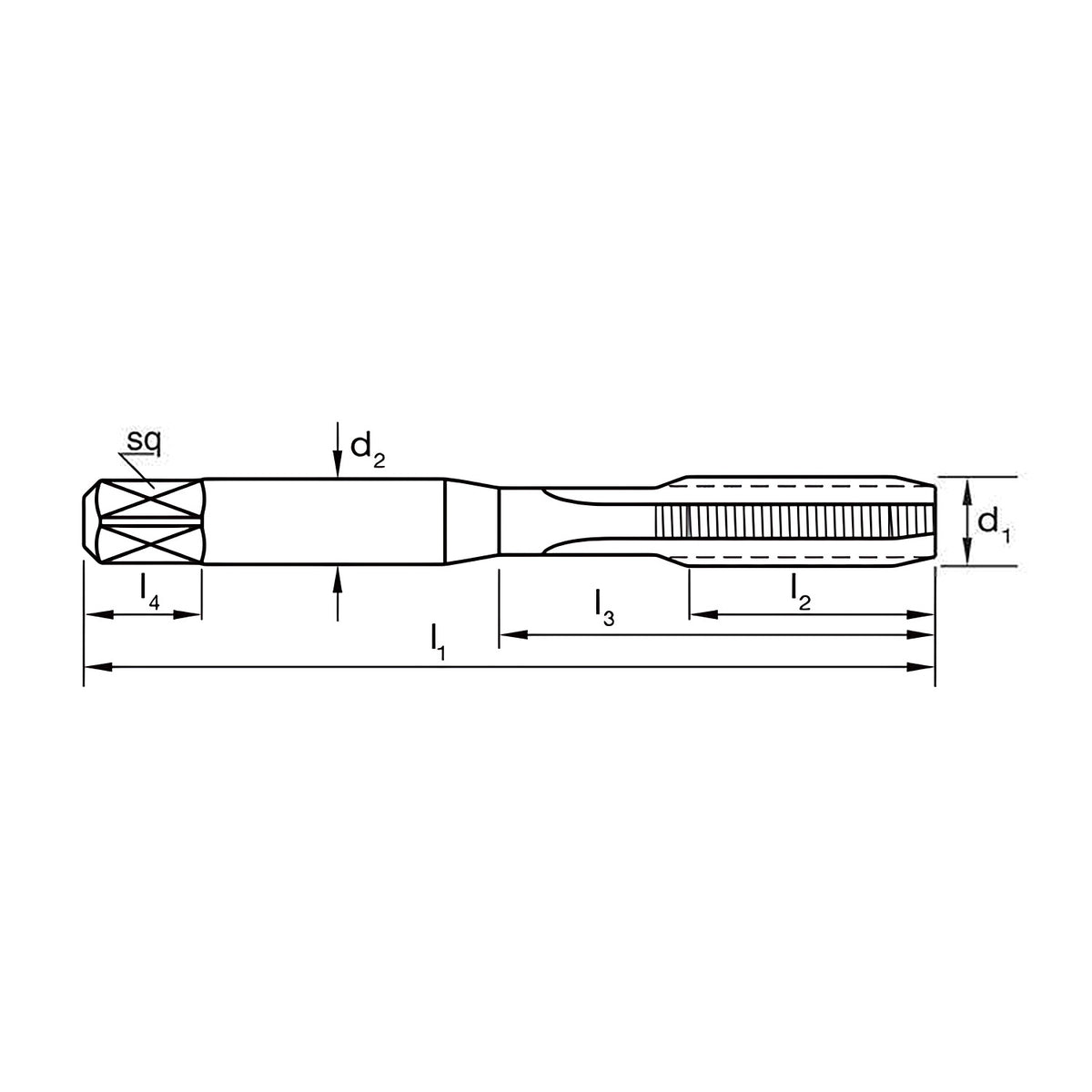 Sutton T403 Metric Fine Straight Flute Tap - Bottoming - HSS