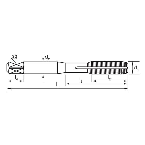 Sutton T429 UNC Thread Forming Tap - Bottoming Short - HSSE V3 Tinite - AIMS Industrial Supplies