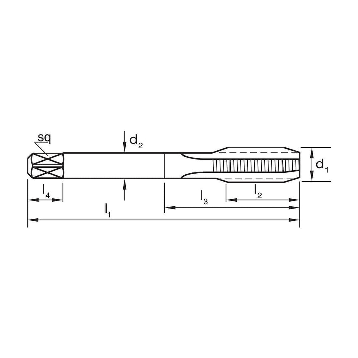 Sutton T480 G-BSPF Straight Flute Tap - Intermediate - HSS