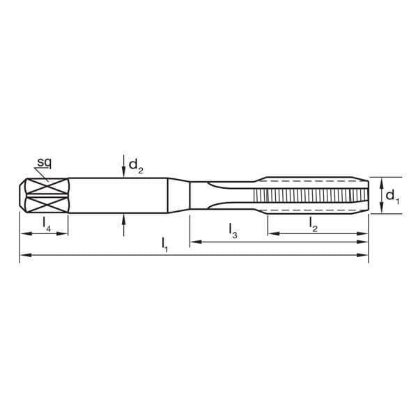 Sutton T4900655 T490 1 Straight Stitching ANSI B94-9 Bottoming HSS Bright M2 Steel - AIMS Industrial Supplies