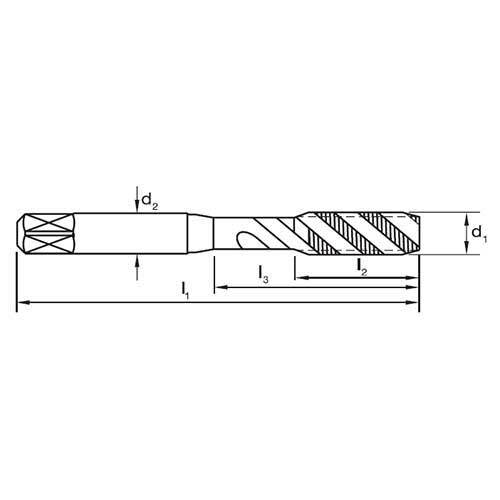 Sutton T6391000 Metric M10 x 1.5 Spiral Flute Tap R50 UNI - PM-HSSE V32