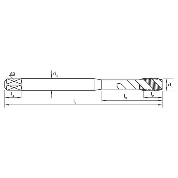 Sutton T678 Metric Spiral Flute Tap - R50 VAPM - Vanadium HSS TiCN - AIMS Industrial Supplies