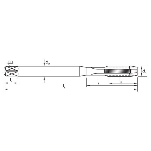 Sutton T698 UNF Spiral Point Tap - Vanadium HSS TiCN2