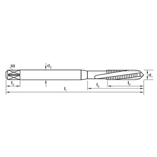 Sutton T787 Spiral Flute Tap - L12 Ti - UNJF - AIMS Industrial Supplies