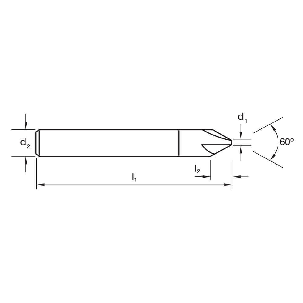 Sutton Tools 4 Flute Endmills - Chamfer - 60° - AIMS Industrial Supplies