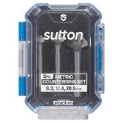 Sutton Tools C201 HSS Straight Countersink Set 3 Pieces - AIMS Industrial Supplies