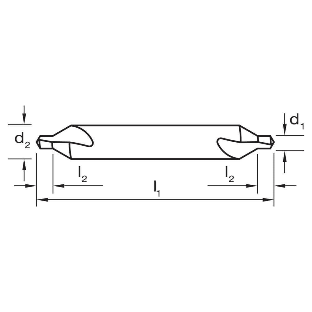 Sutton Tools D136 60° Centre Drill Bit - Plain Type - ANSI B94-11 HSS - AIMS Industrial Supplies
