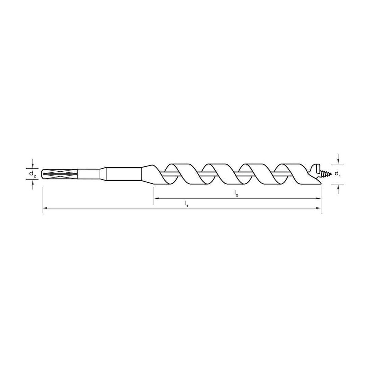 Sutton Tools D512 Long Length Drill Bit 460mm to 500mm - Alloy Steel