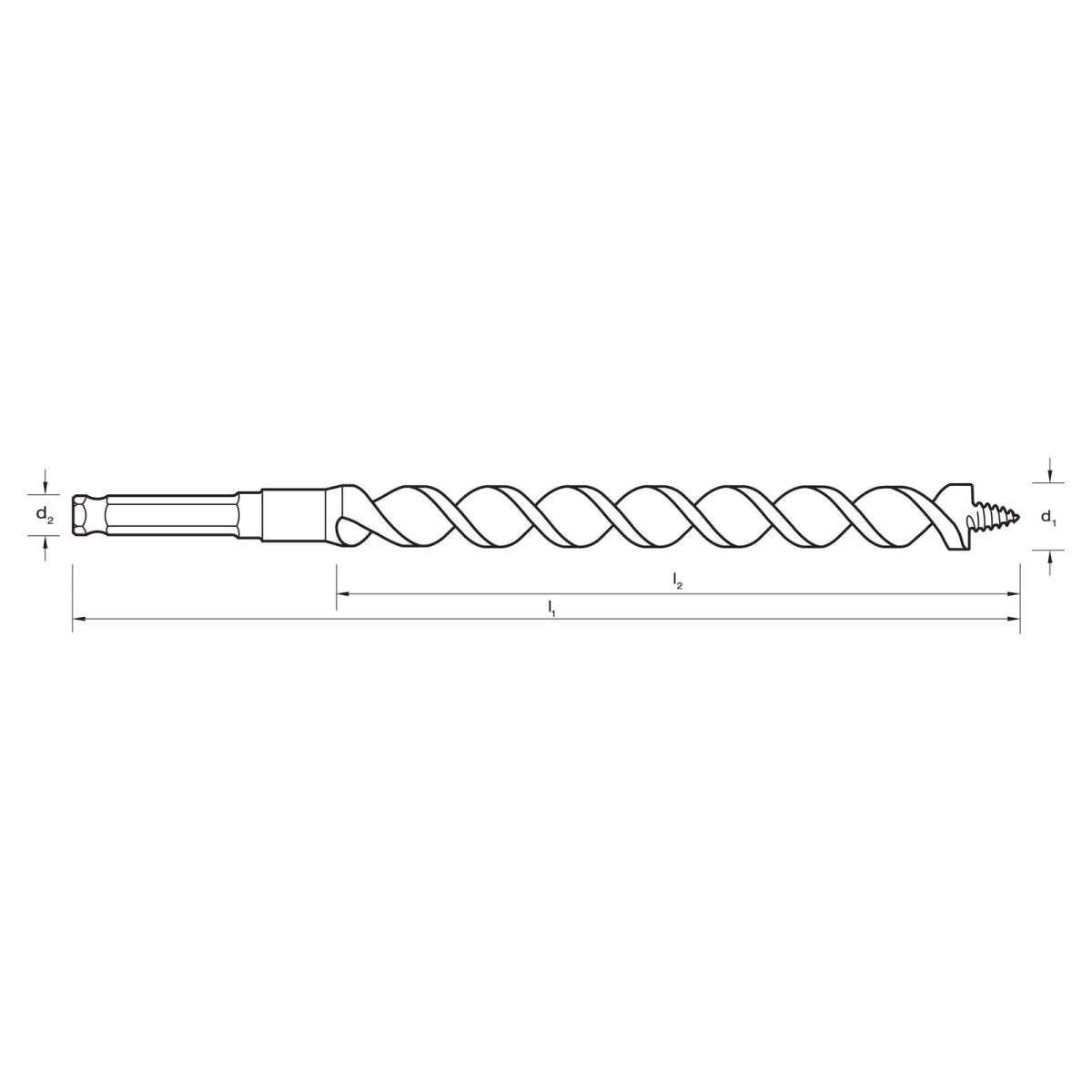 Sutton Tools D518 Landscape Auger Bit Scotch Pattern - Carbon Steel - AIMS Industrial Supplies