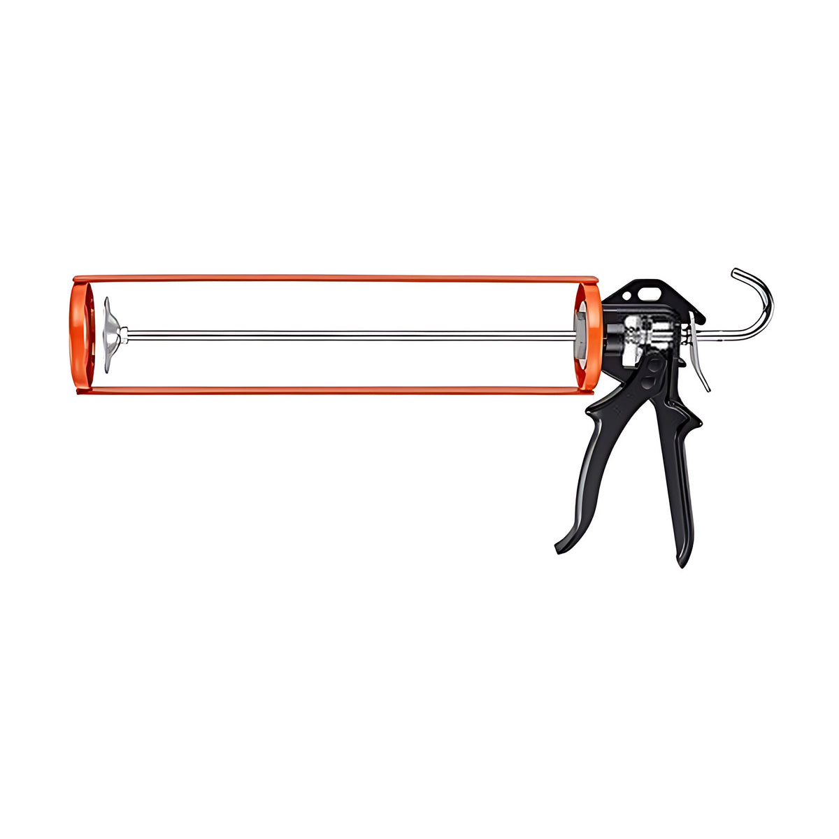 Svenic Jumbo sealant applicator gun with a long orange open frame, black trigger and hanging hook