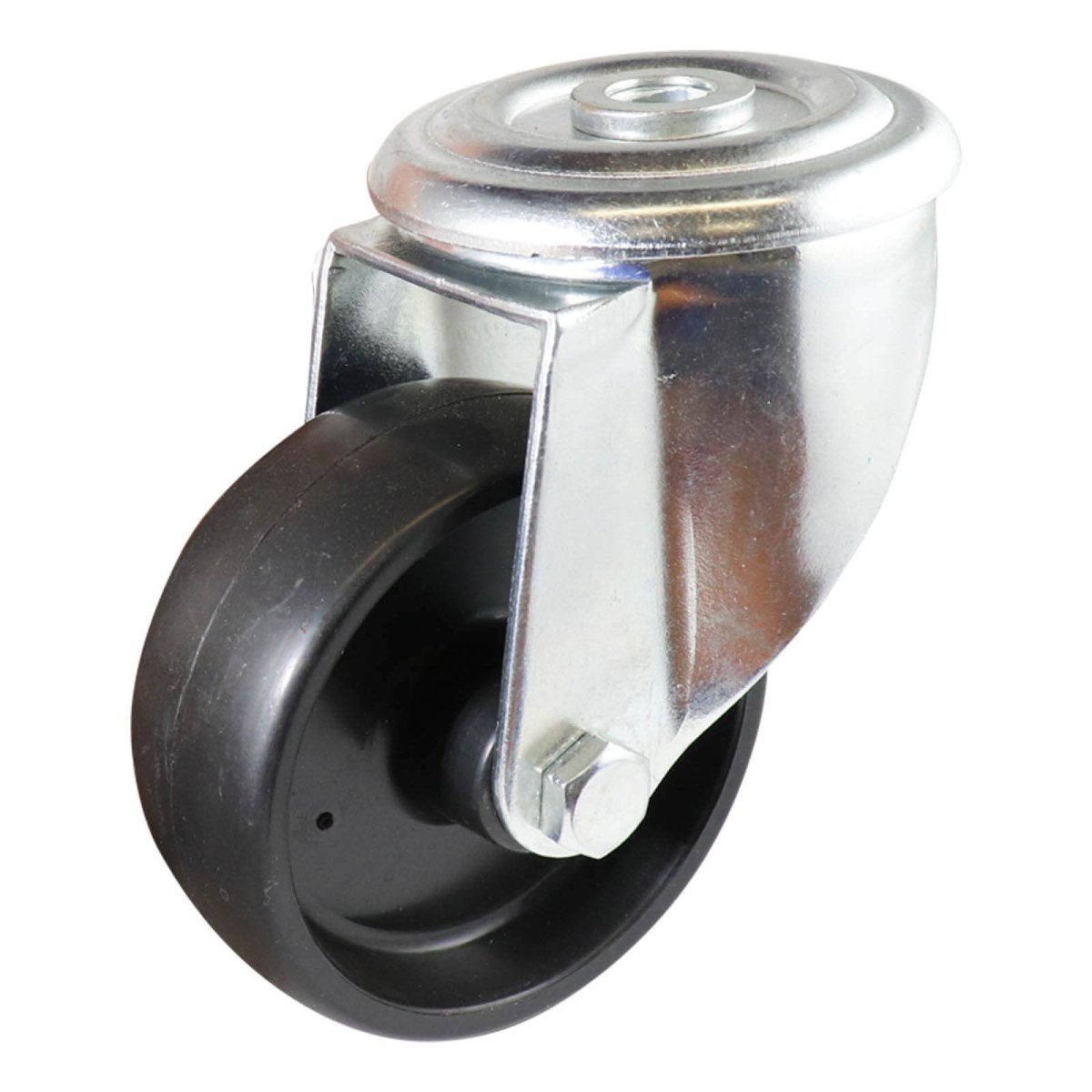Swivel Bolt Hole Castor - Polypropylene Wheel, Black I4 Series - AIMS Industrial Supplies