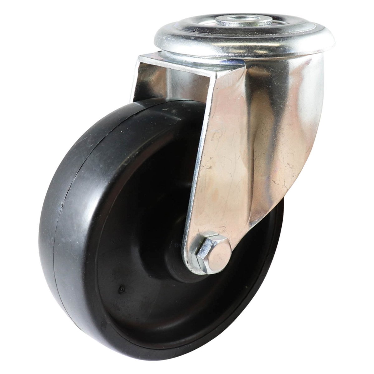 Swivel Bolt Hole Castor - Polypropylene Wheel, Black I4 Series - AIMS Industrial Supplies