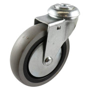 Swivel Bolt Hole Castor - Rubber Wheel, Grey G1 Series1