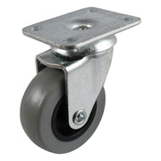 Swivel Plate Castor - Rubber Wheel, Grey G1 Series - AIMS Industrial Supplies