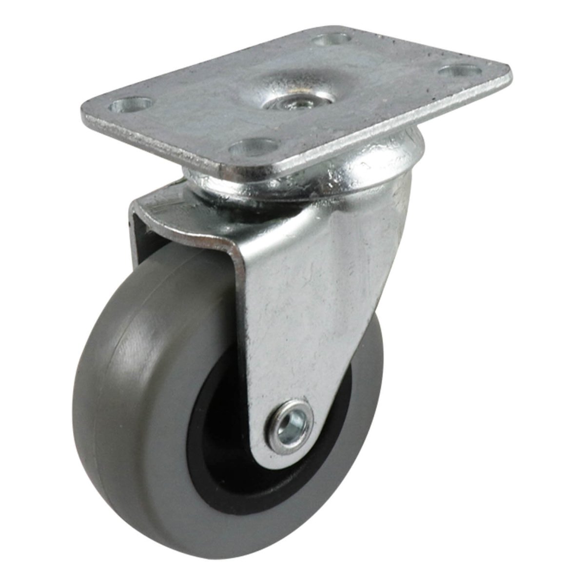 Swivel Plate Castor - Rubber Wheel, Grey G1 Series - AIMS Industrial Supplies