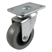 Swivel Plate Castor - Rubber Wheel, Grey G1 Series1