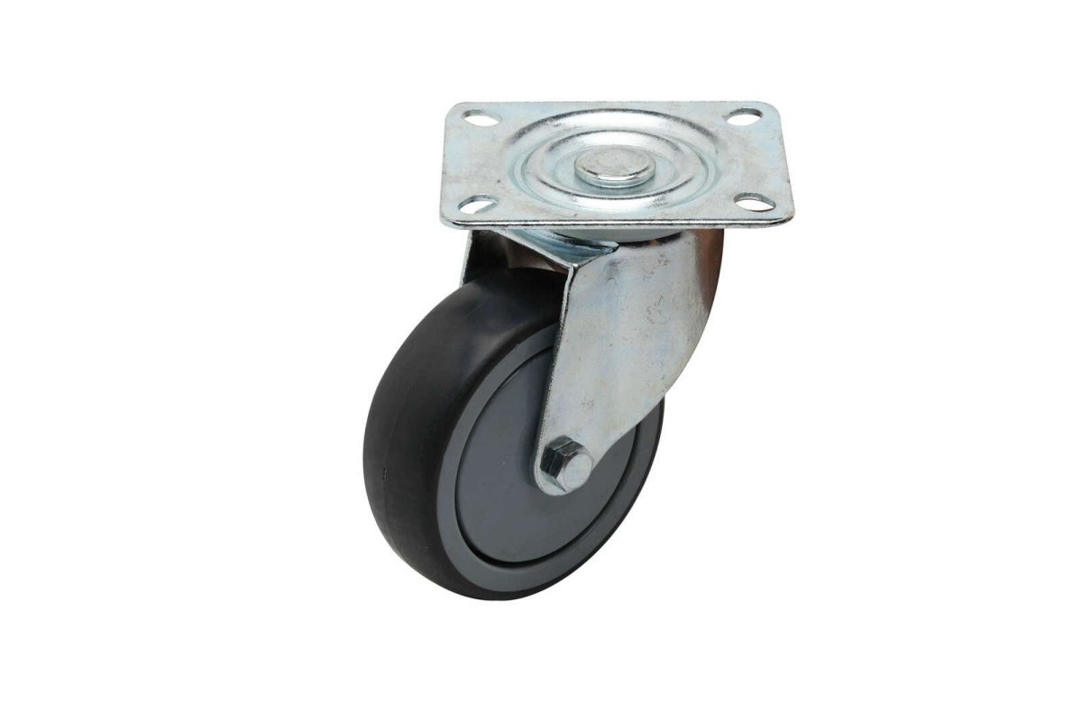 Swivel Plate Castor - Rubber Wheel, Grey I4 Series - AIMS Industrial Supplies