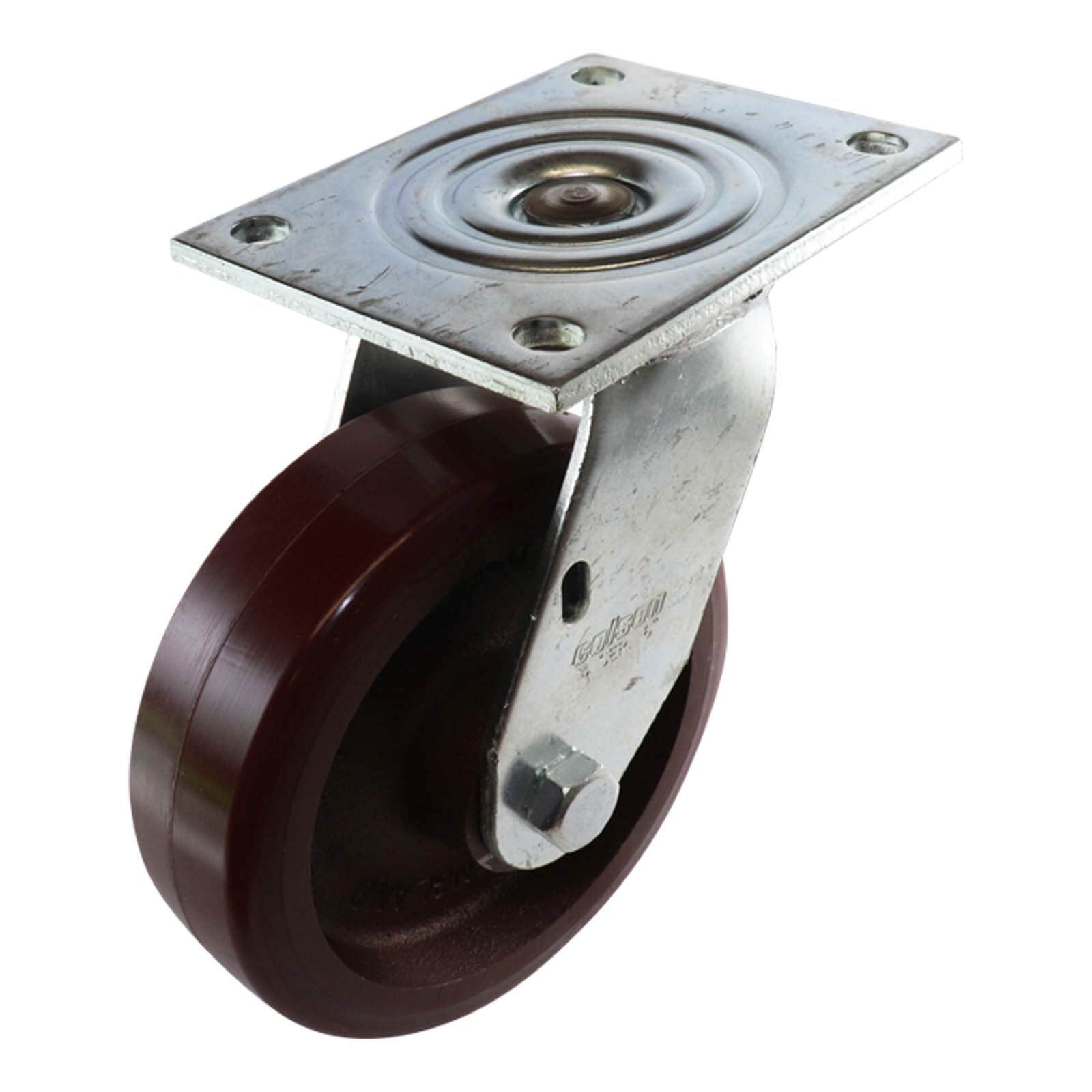 Swivel Plate Castor - Urethane on Cast Iron Wheel TG Series1