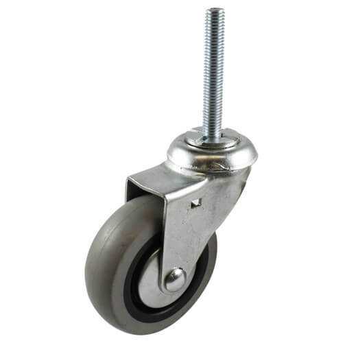 Swivel Stem Castor - Rubber Wheel, Grey G1 Series - AIMS Industrial Supplies