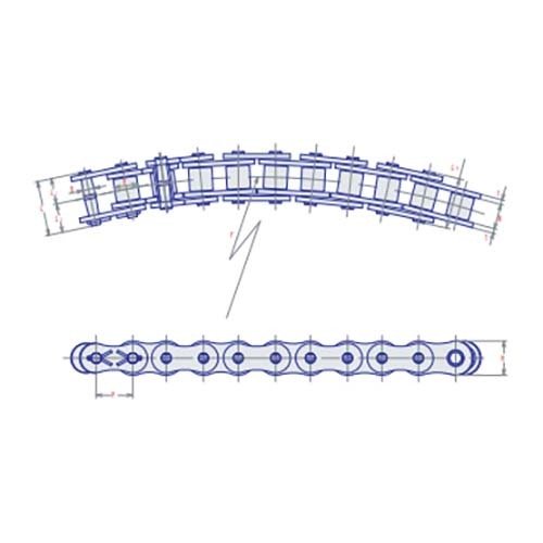 SY 40SB ASA Roller Chain Side Bow Simplex 1/2" Pitch - Box of 10 Foot - AIMS Industrial Supplies