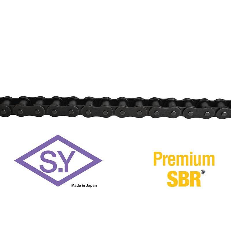 SY 40SB ASA Roller Chain Side Bow Simplex 1/2" Pitch - Box of 10 Foot1