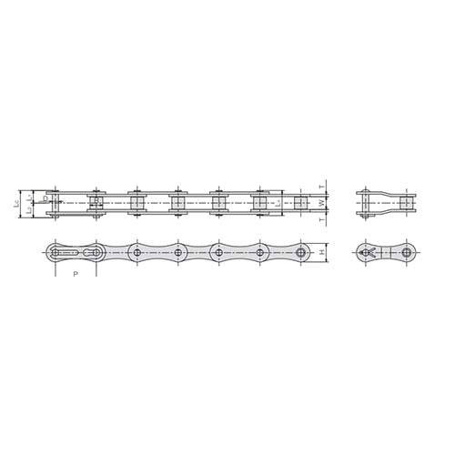SY C2040 Roller Chain Aqua 1" Double Pitch - Box of 10 Foot - AIMS Industrial Supplies