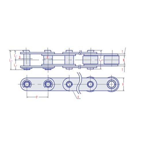 SY Roller Chain Hollow Pin Double Pitch - AIMS Industrial Supplies