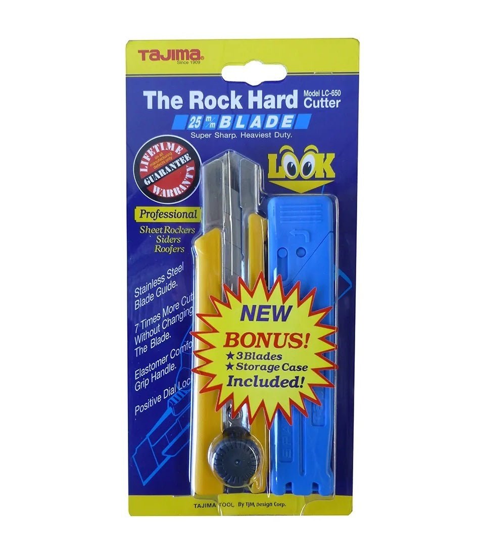 Tajima 25mm Rock Hard Snap Blade Knife (Dial Blade Lock) LC650 - AIMS Industrial Supplies