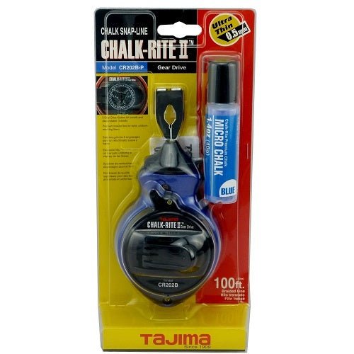 Tajima Chalk-Rite II Chalk Snap Line With Ultra Thin 0.5mm Line - AIMS Industrial Supplies
