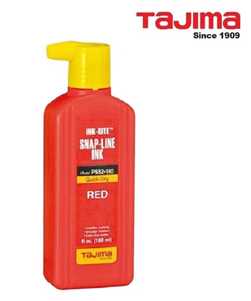 Tajima Ink-Rite Snap Line Ink Quick-Dry Red 180ml